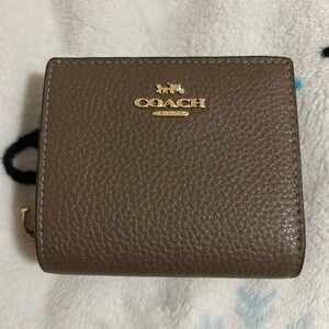Coach Snap Wallet in Dark Stone